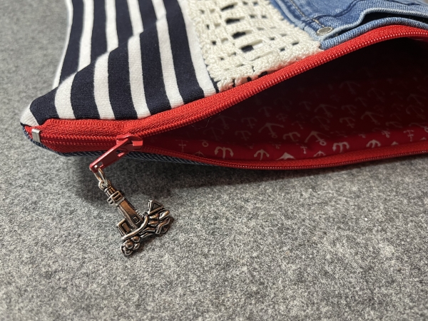 Kosmetiktasche   (rot , rot -Anker-Art. 022)